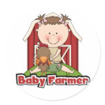 Baby Farmer With Rooster Tshirts and Gifts Sticker