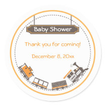 Baby Favor Sticker - Train