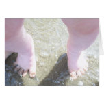 Baby Feet at Beach Greeting Cards