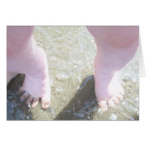 Baby Feet at Beach cards