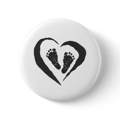 Baby Feet Pinback Button by JnC_est2009