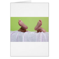 Baby feet greeting card