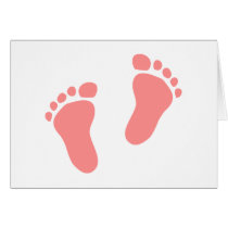 Baby feet greeting card