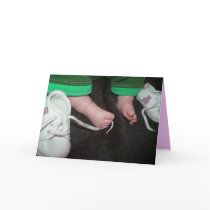 Baby Feet Girl Greeting Cards
