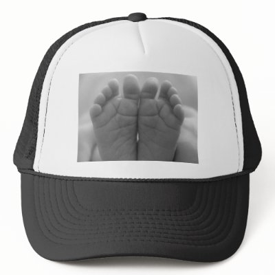 Baby Feet Mesh Hats by VectorGraphics