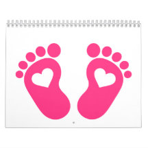 Baby feet hearts calendars