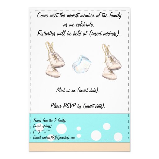 Baby feet invite