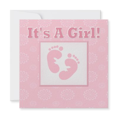 Baby Feet It's A Girl Baby Shower Invitation by babyworld