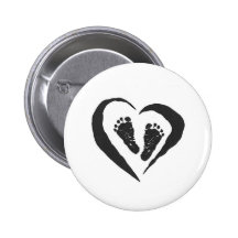 Baby Feet Pinback Button