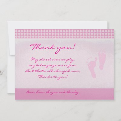 Flat Card Stationery on Baby Shower Thank You Flat Card Invitations From   Hawaii Dermatology