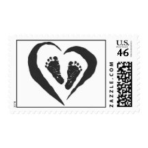baby feet postage stamp