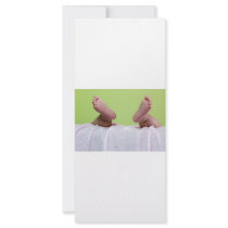 Baby feet personalized rack card