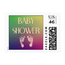 Baby feet shower stamp