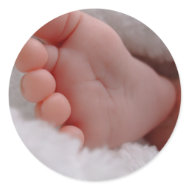 Baby Feet Round Sticker