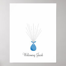 Baby Fingerprint Balloons - Blue