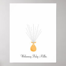 Baby Fingerprint Balloons - Orange