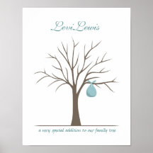 Baby Fingerprint Tree - Blue