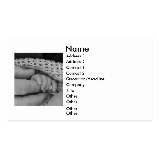 baby fingers business card