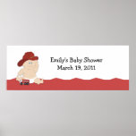 BABY FIRE FIGHTER Baby Shower /  Birthday Banner Poster