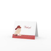 BABY FIRE FIGHTER Folded Thank you notes Card