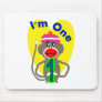 Baby First Birthday "I'm One" Sock Monkey Design Mouse Mat