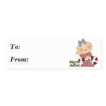 baby first christmas baby girl business cards