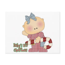 baby first christmas baby girl postcard