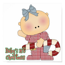 baby first christmas baby girl posters