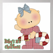 baby first christmas baby girl print