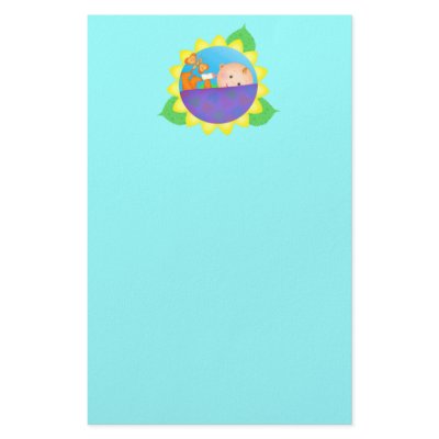 Baby Flower Stationery by jamiecreates1