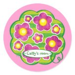 Baby Flowers round sticker