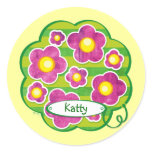 Baby Flowers round sticker