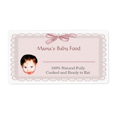 Baby Food Sale on Baby Food Jar Label From Zazzle Com