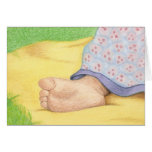 Baby foot greeting card