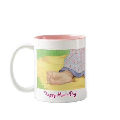 Baby foot / Mom's Day Mug by adoptiondesigns