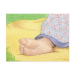 Baby foot post card