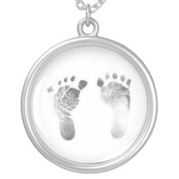baby foot print necklace
