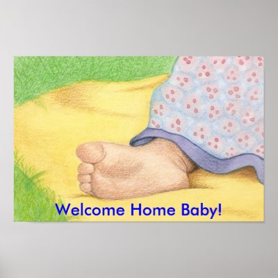 Home Baby Invitations on Baby Foot Welcome Home Baby Posters By Adoptiondesigns