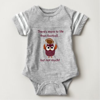 Baby Football Bodysuit with Football Playing Owl