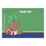 Baby Football Player #2 Flat Thank you notes Custom Invitation