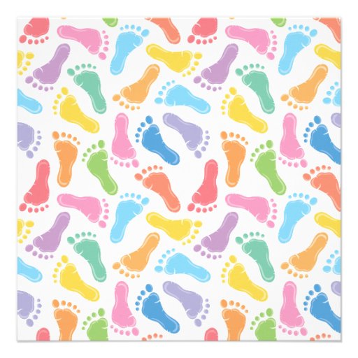 Baby Footprints- Baby Shower Invitation