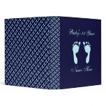 Baby Footprints (Boy) 3 Ring Binders
