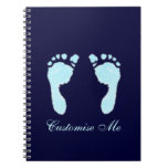Baby Footprints (Boy) Spiral Notebook