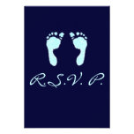 Baby Footprints (Boy) Personalized Invitation