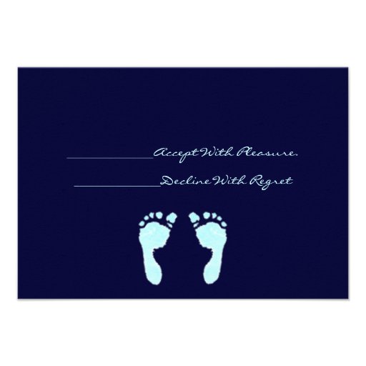 Baby Footprints (Boy) Personalized Invitation