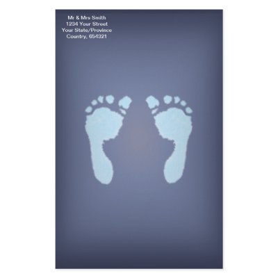 Baby Footprints (Boy) Custom Stationery by GraphiXPhun