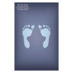 Baby Footprints (Boy) Custom Stationery