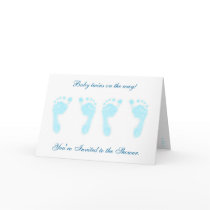 Baby Footprints (Boy Twins) Card