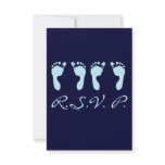 Baby Footprints (Boy Twins) Personalized Invite