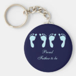 Baby Footprints (Boy Twins) Keychain